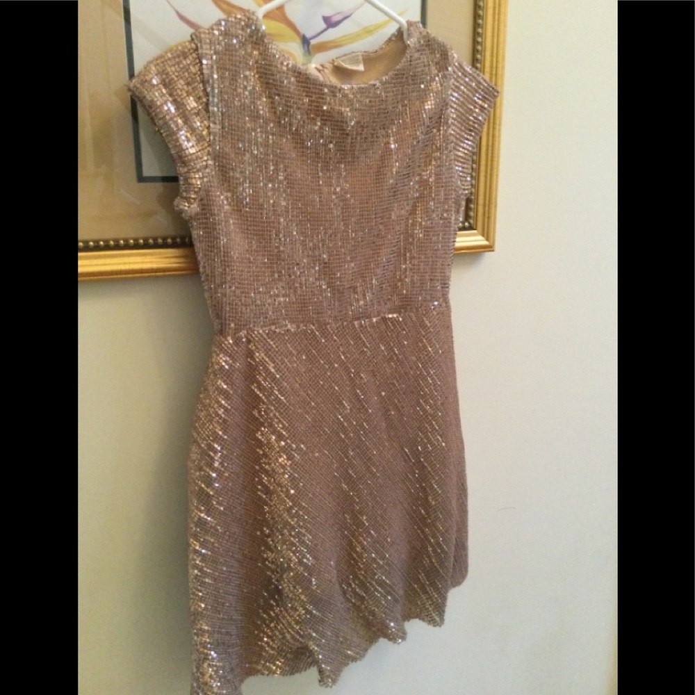 Girls dress size 11/12 golden color